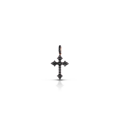 Pendente Croce Gotica Black Small - Idea Brillante Napoli